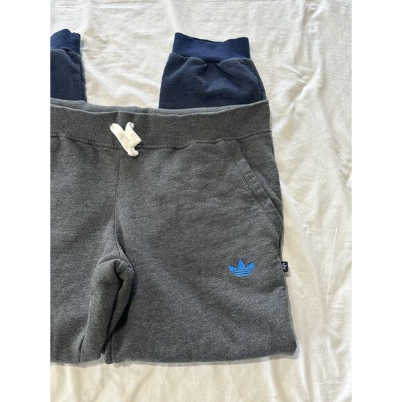 Adidas Originals Grey & Navy Fair Isle Sweatpants – Size L - Picture 3 of 10